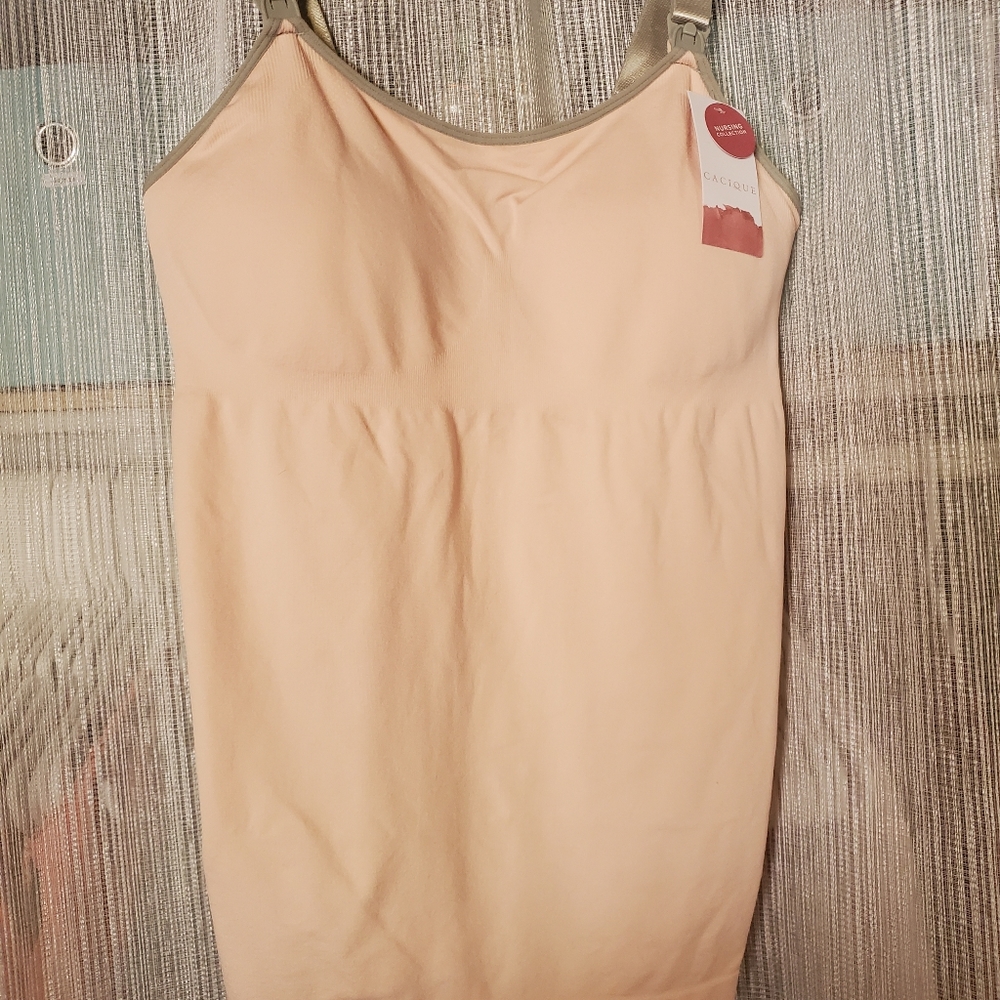Lane Bryant maternity/nursing tank top, 14/16, pink